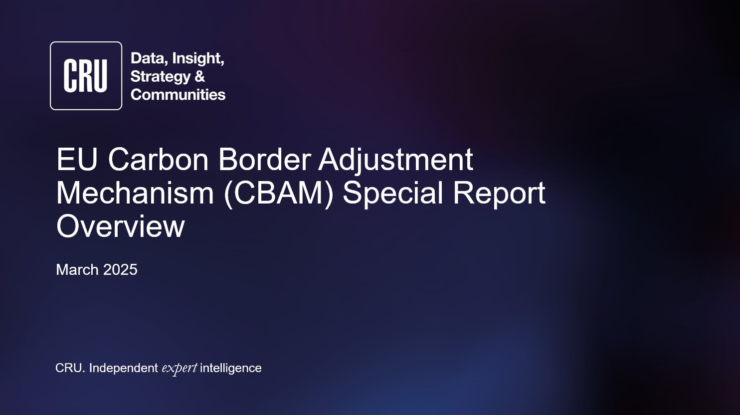 CBAM Special Report Overview Page