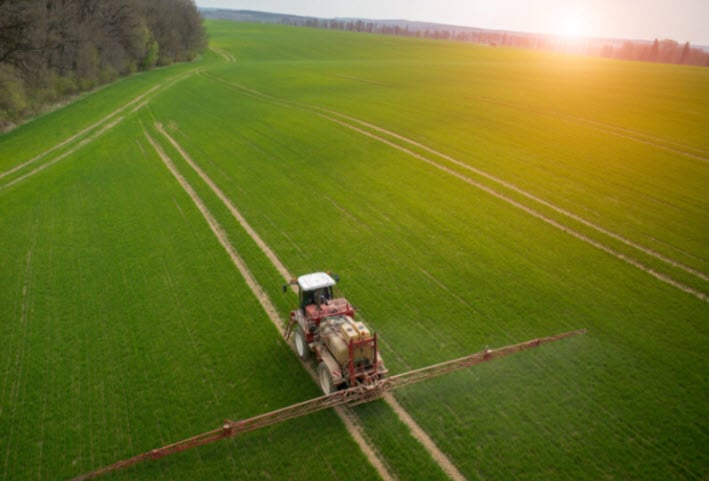 Tractor in a field