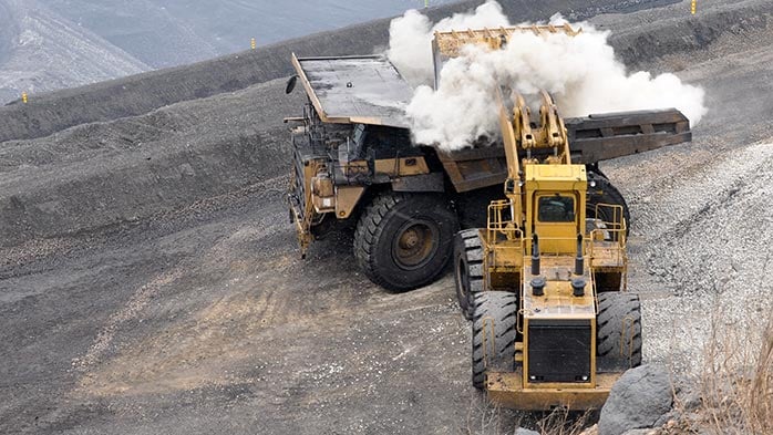 Image of mining equipment at mine site