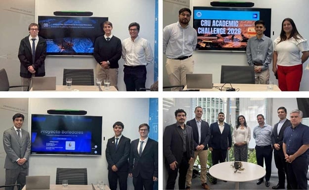 The finalists of CRU Academic Challenge seen at CRU Santiago office