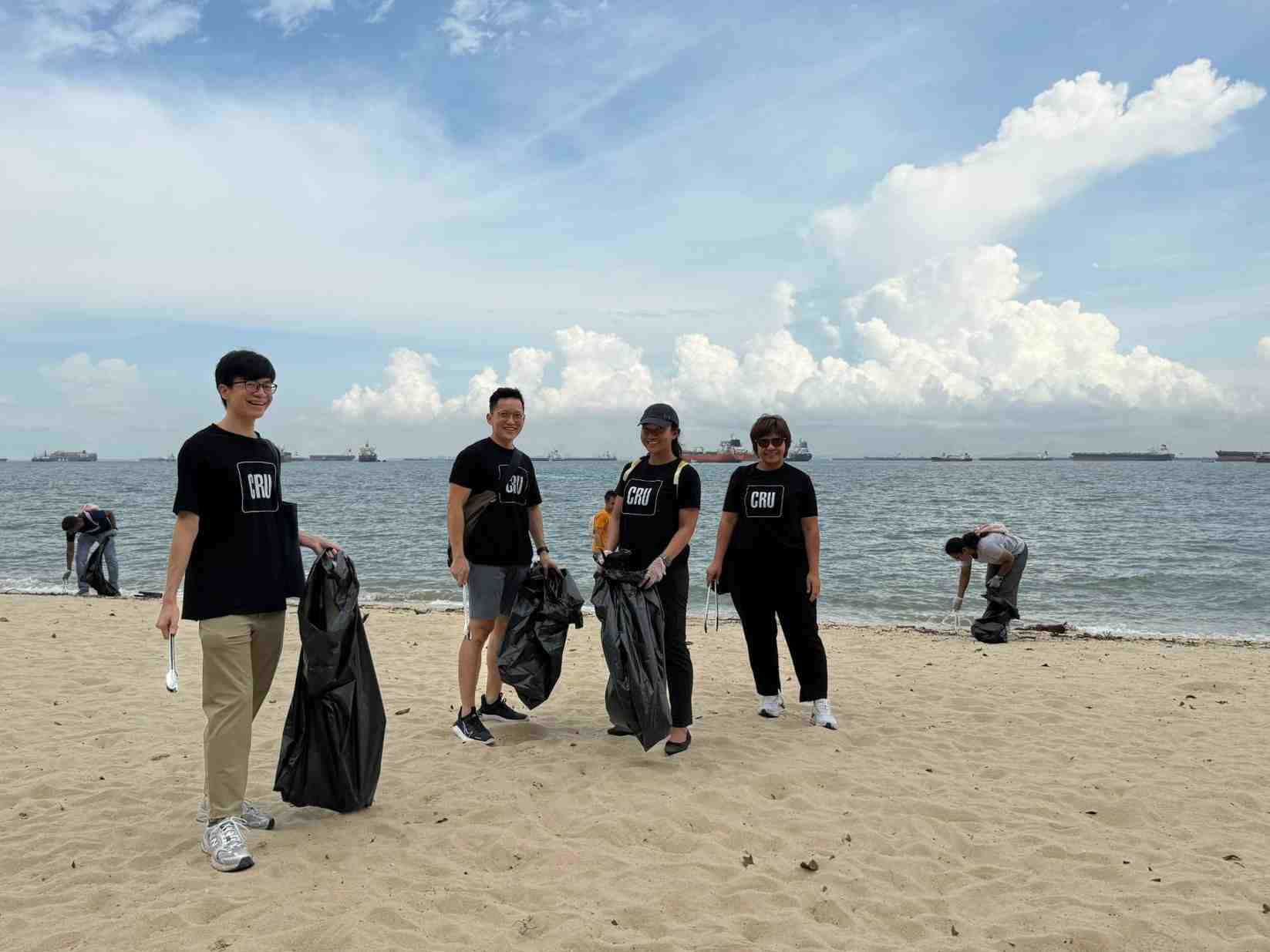 CRU Singapore Office joins East Coast Park beach clean-up