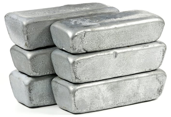 Zinc ingots